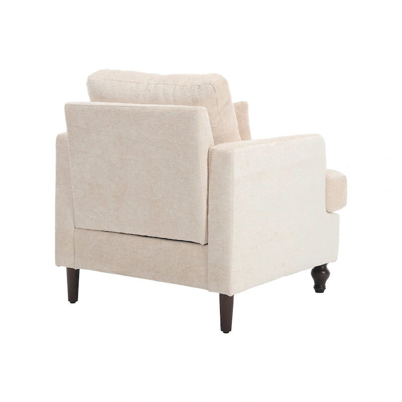Wood Frame Armchair, Modern Accent Chair Lounge Chair for Living Room