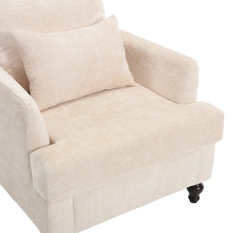 Wood Frame Armchair, Modern Accent Chair Lounge Chair for Living Room