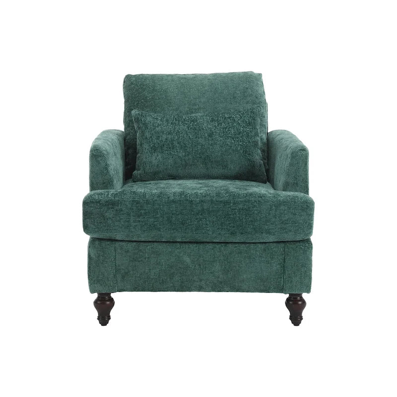 Wood Frame Armchair, Modern Accent Chair Lounge Chair for Living Room