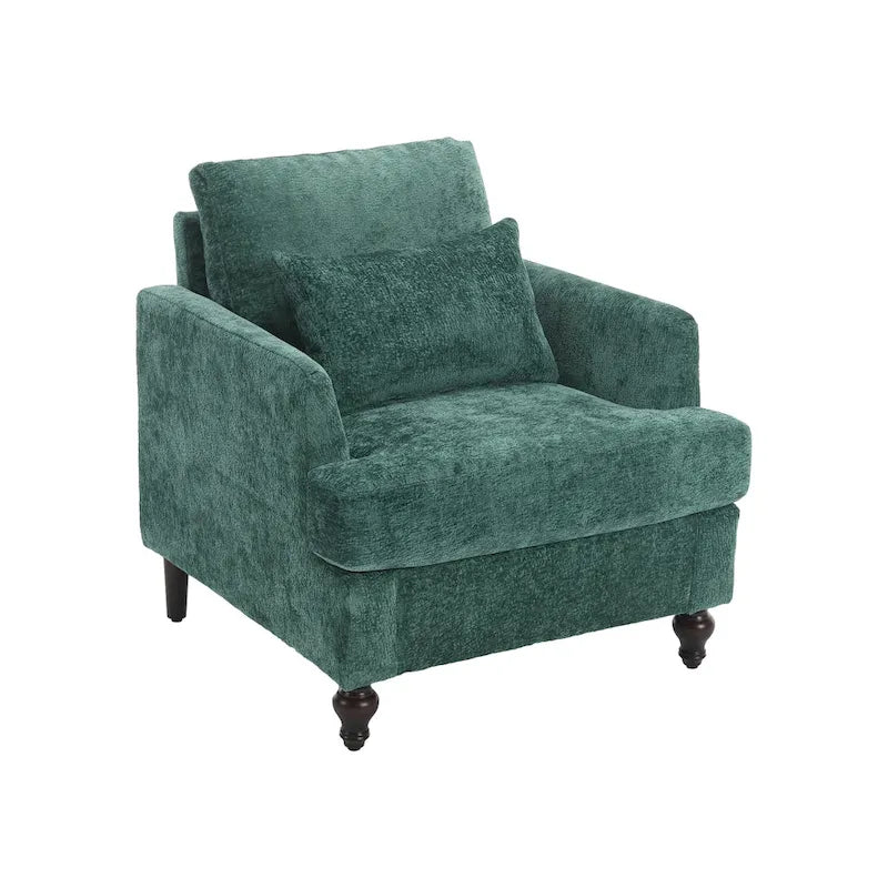 Wood Frame Armchair, Modern Accent Chair Lounge Chair for Living Room