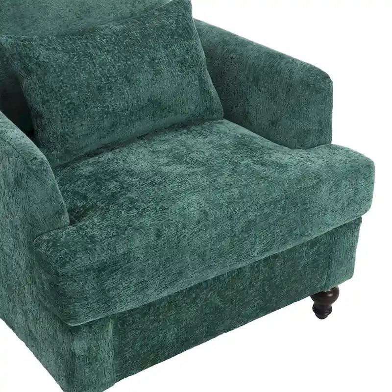 Wood Frame Armchair, Modern Accent Chair Lounge Chair for Living Room
