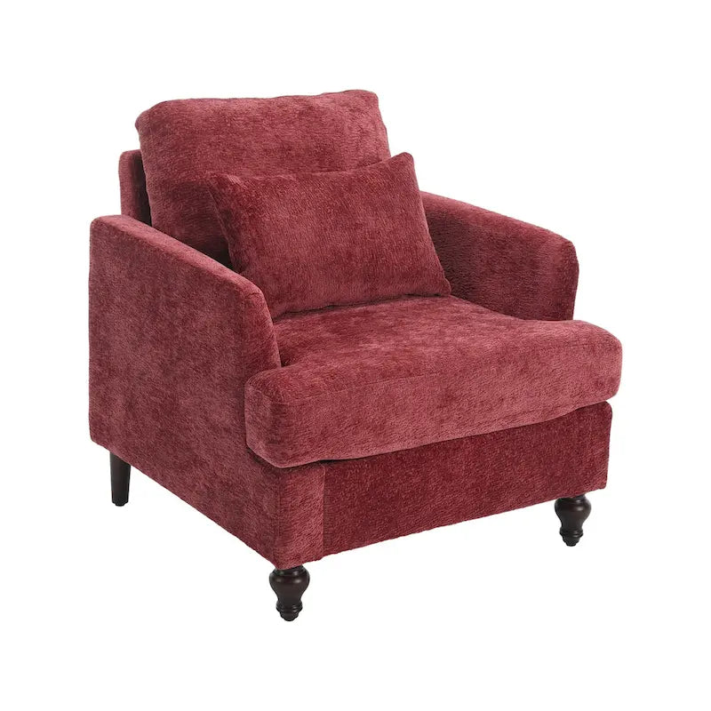 Wood Frame Armchair, Modern Accent Chair Lounge Chair for Living Room