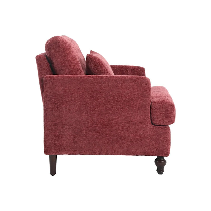 Wood Frame Armchair, Modern Accent Chair Lounge Chair for Living Room