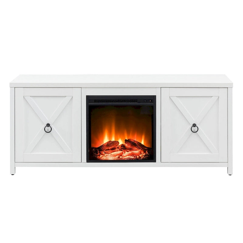 Granger 58 TV Stand with Log Fireplace Insert