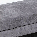 HOMCOM 48 End of Bed Bench, Upholstered Entryway Bench with Double Layer Seat Cushions and Steel Legs, Bedroom Bench, Dark Gray