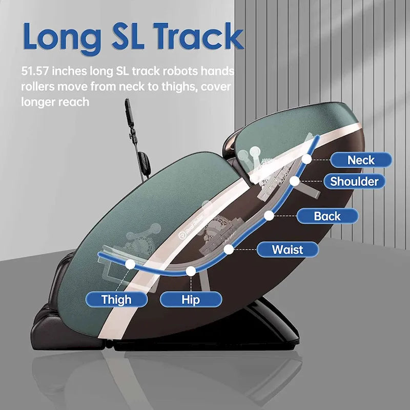 Ukuowu PS6500 4D Massage Chair with AI Care,Voice Control,Wireless charging and Super long SL Track