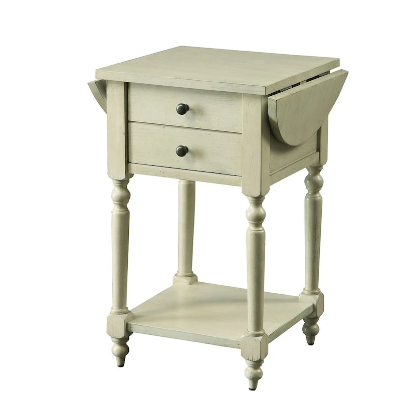 Kist French Country 25-inch Solid Wood 1-Shelf Side Table by Furniture of America