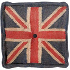 HERAT ORIENTAL Handmade Indo Wool and Jute Kilim Pouf