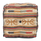 HERAT ORIENTAL Handmade Indo Wool and Jute Kilim Pouf