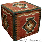 HERAT ORIENTAL Handmade Indo Wool and Jute Kilim Pouf