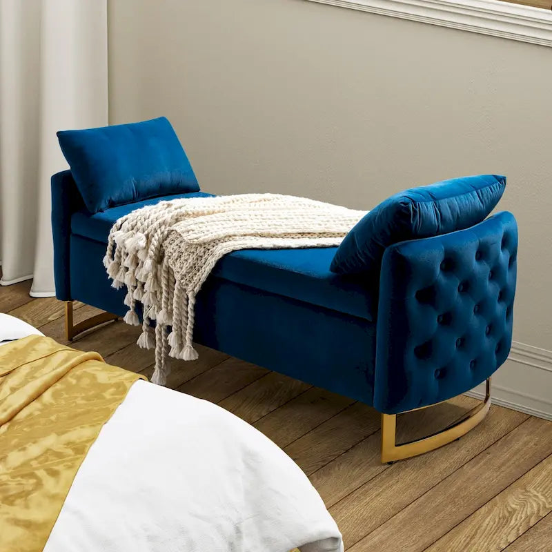 Robert Modern Upholstered Flip Top Storage Bench by HULALA HOME