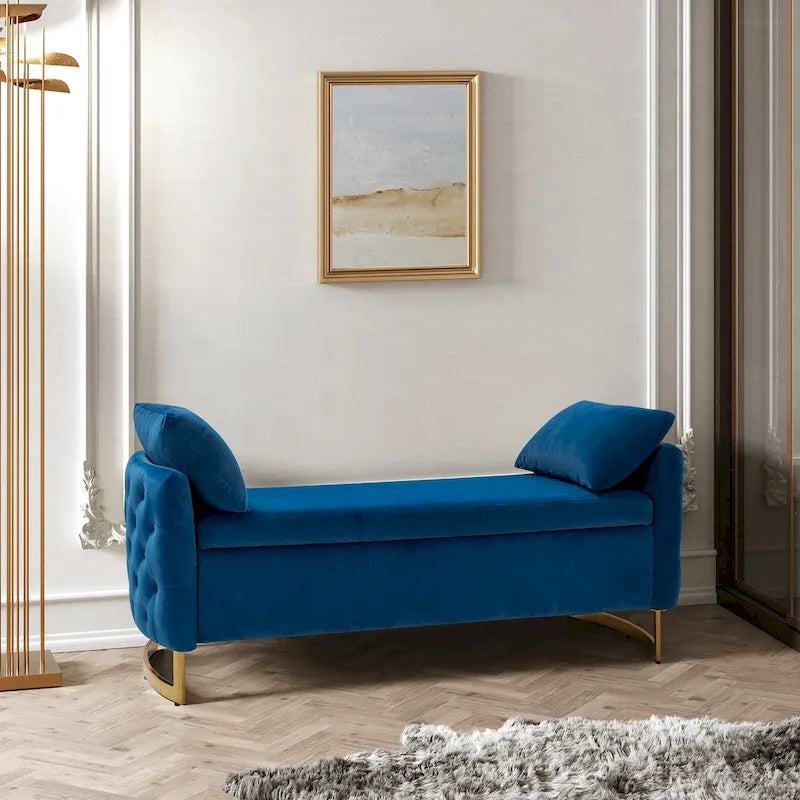 Robert Modern Upholstered Flip Top Storage Bench by HULALA HOME