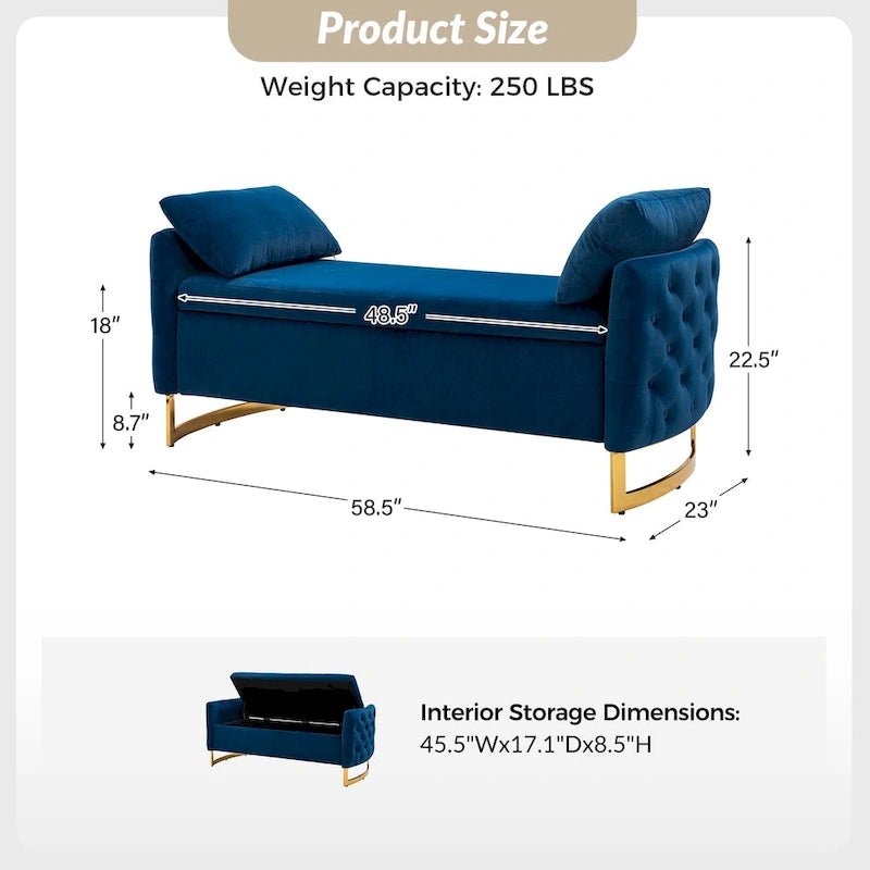 Robert Modern Upholstered Flip Top Storage Bench by HULALA HOME