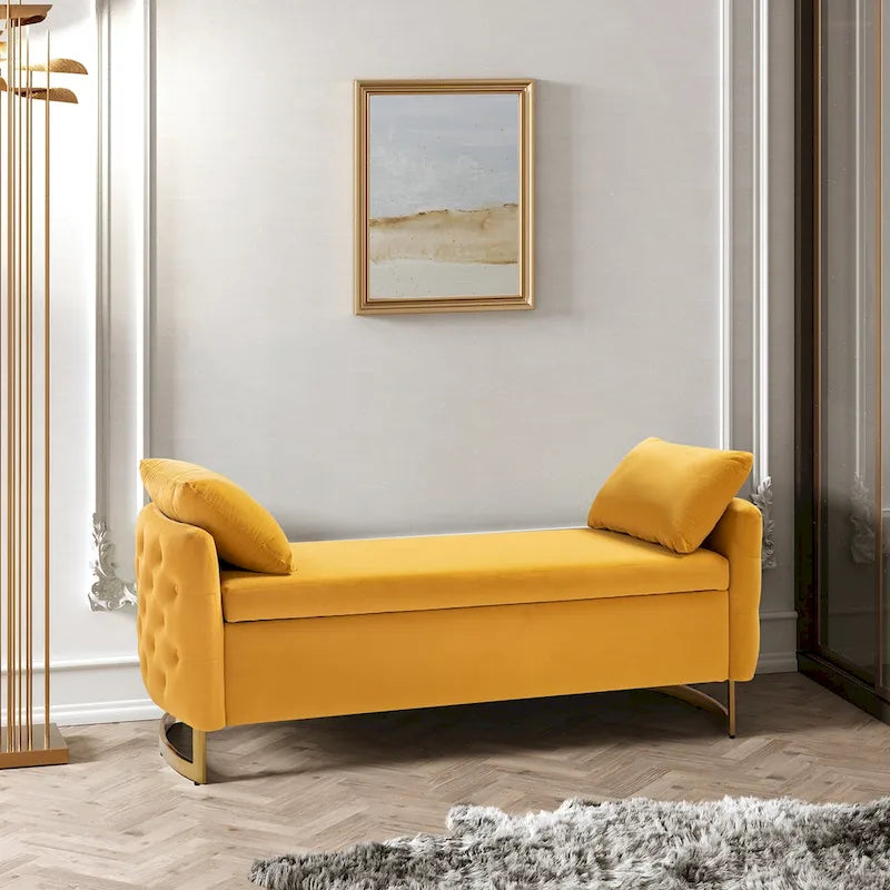 Robert Modern Upholstered Flip Top Storage Bench by HULALA HOME