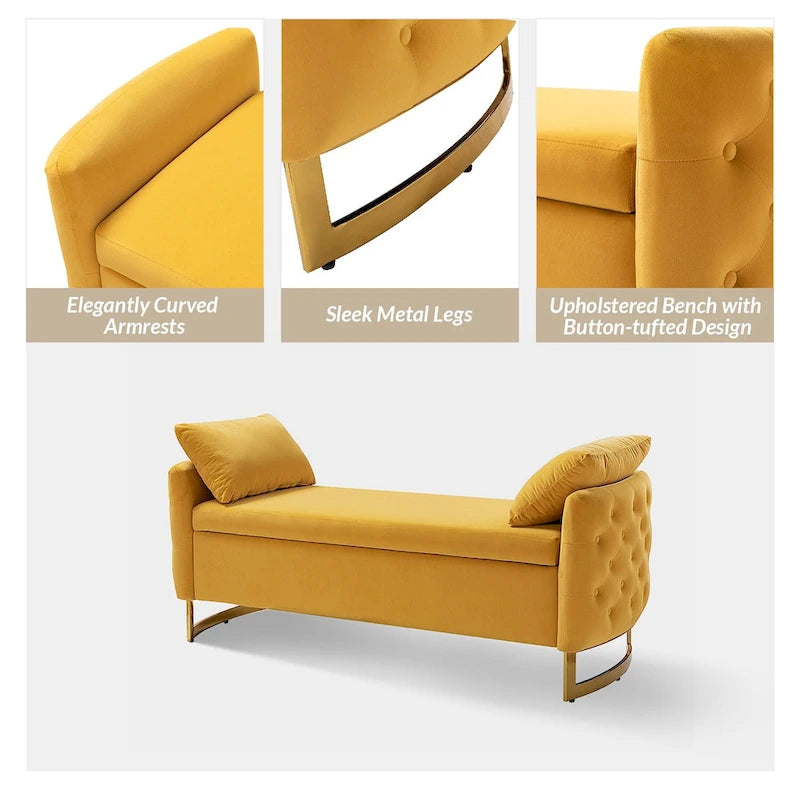 Robert Modern Upholstered Flip Top Storage Bench by HULALA HOME