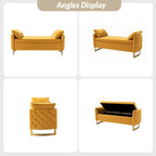 Robert Modern Upholstered Flip Top Storage Bench by HULALA HOME