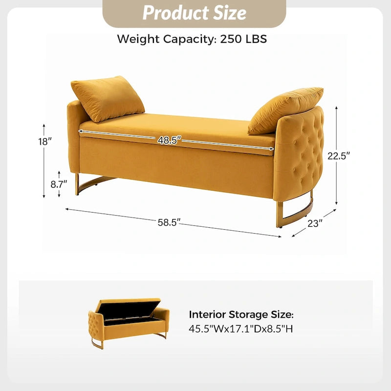Robert Modern Upholstered Flip Top Storage Bench by HULALA HOME