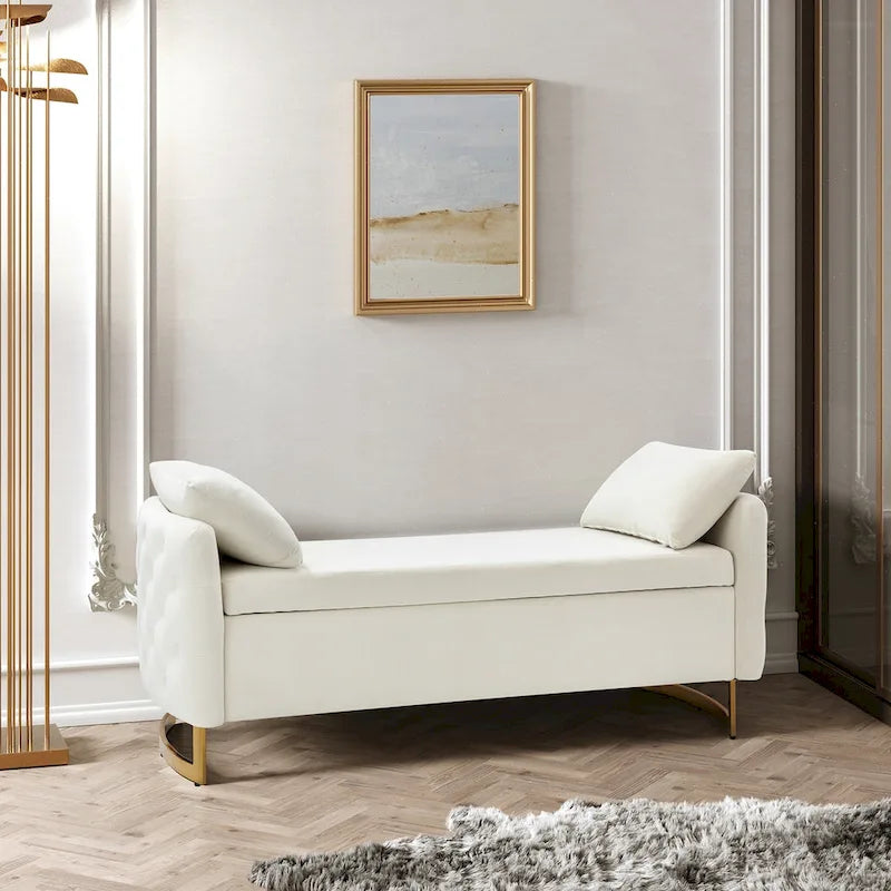 Robert Modern Upholstered Flip Top Storage Bench by HULALA HOME