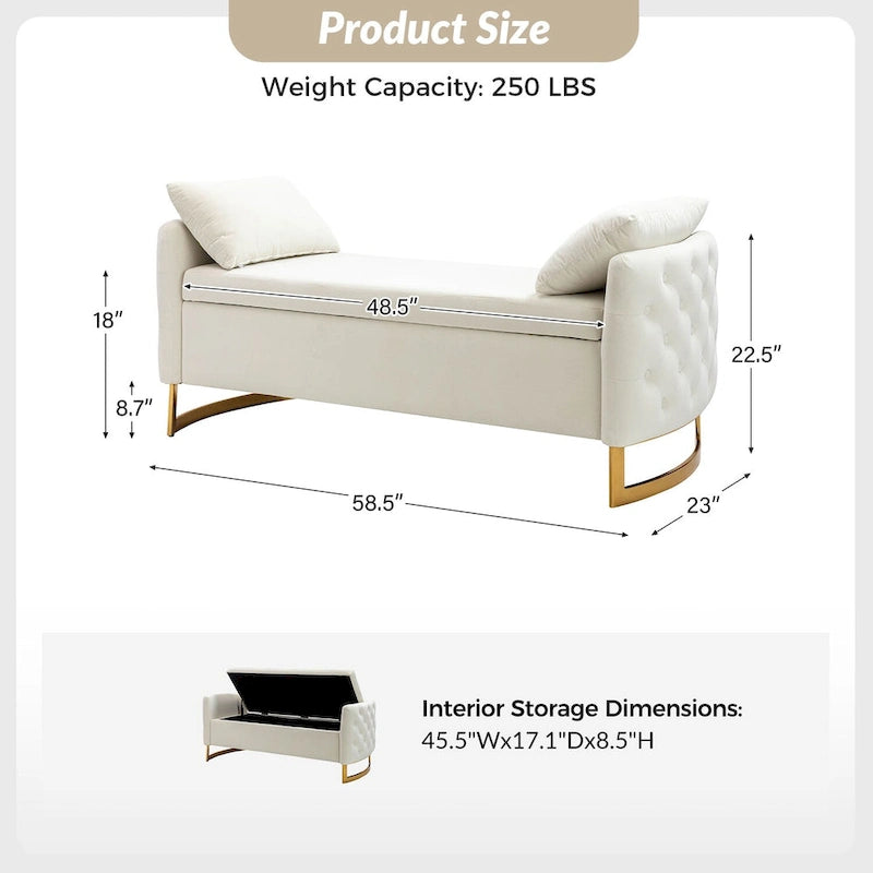 Robert Modern Upholstered Flip Top Storage Bench by HULALA HOME