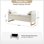 Robert Modern Upholstered Flip Top Storage Bench by HULALA HOME
