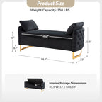 Robert Modern Upholstered Flip Top Storage Bench by HULALA HOME