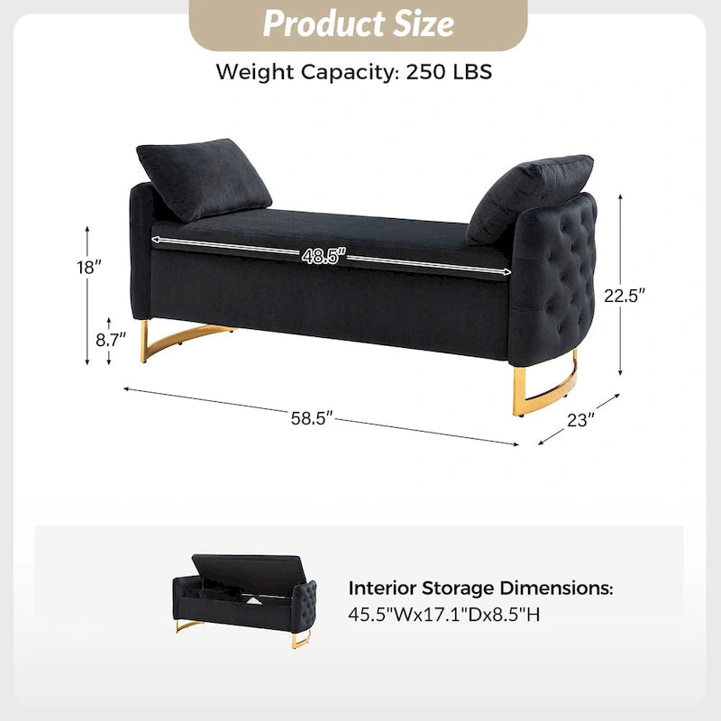 Robert Modern Upholstered Flip Top Storage Bench by HULALA HOME