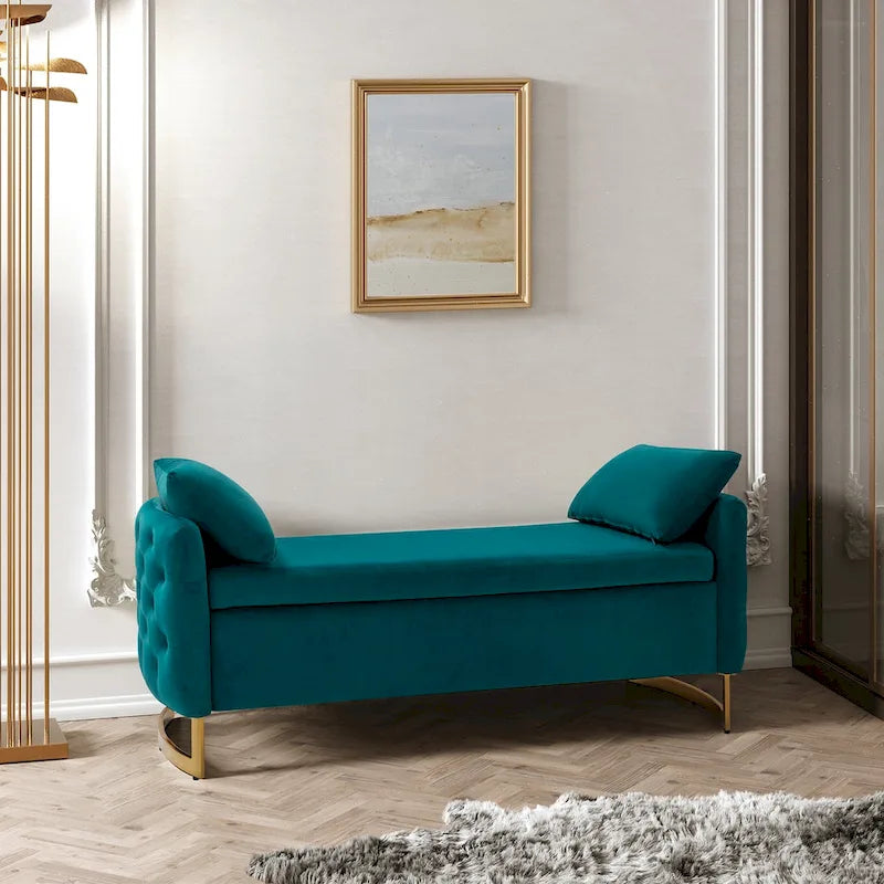 Robert Modern Upholstered Flip Top Storage Bench by HULALA HOME
