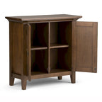 WYNDENHALL Mansfield SOLID WOOD 32 inch Wide Transitional Low Storage Cabinet - 32w x 14d x 31h