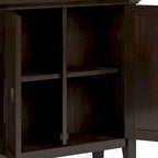WYNDENHALL Mansfield SOLID WOOD 32 inch Wide Transitional Low Storage Cabinet - 32w x 14d x 31h