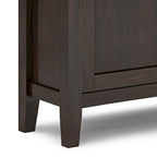 WYNDENHALL Mansfield SOLID WOOD 32 inch Wide Transitional Low Storage Cabinet - 32w x 14d x 31h