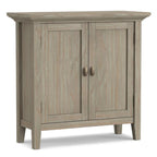 WYNDENHALL Mansfield SOLID WOOD 32 inch Wide Transitional Low Storage Cabinet - 32w x 14d x 31h