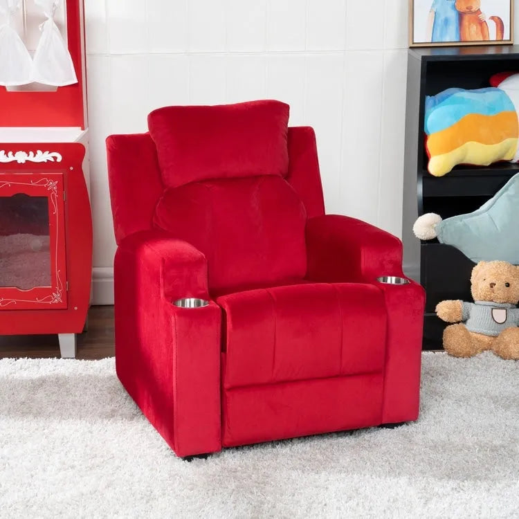 Magic Seats for Superheroes & Princesses, Super Deluxe Kids Recliner with Footrest, Headrest, 2 Cup Holders