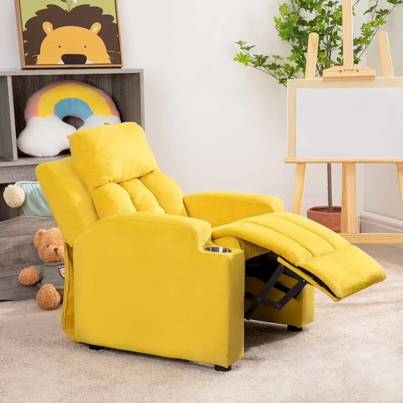 Magic Seats for Superheroes & Princesses, Super Deluxe Kids Recliner with Footrest, Headrest, 2 Cup Holders