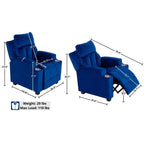 Magic Seats for Superheroes & Princesses, Super Deluxe Kids Recliner with Footrest, Headrest, 2 Cup Holders