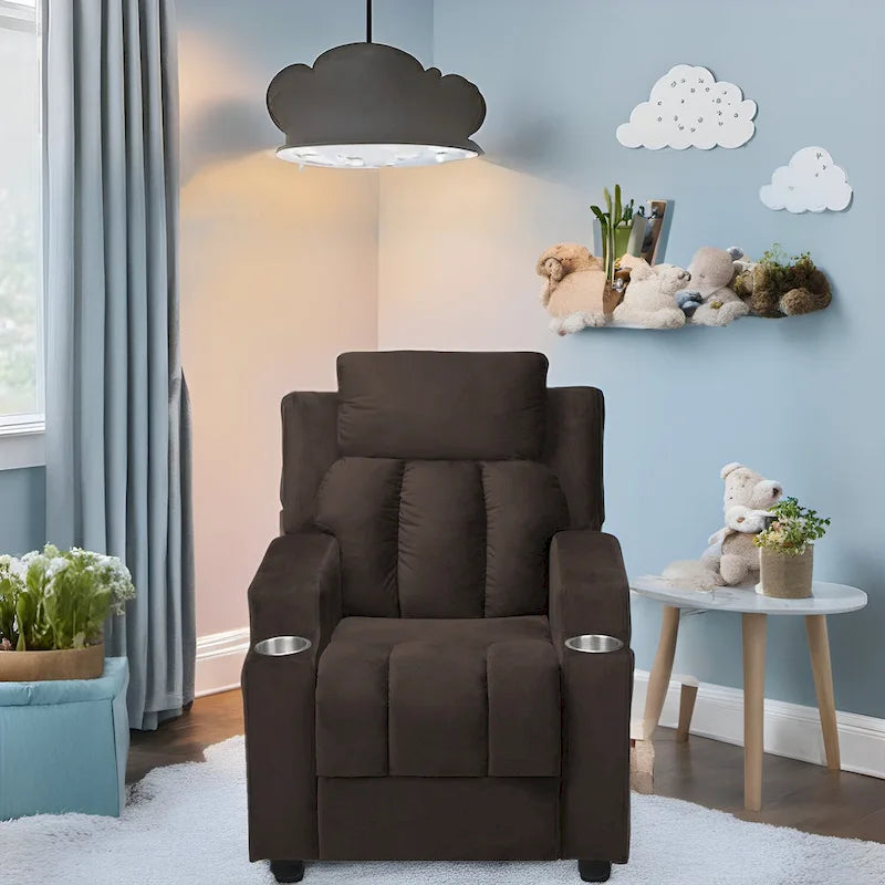 Magic Seats for Superheroes & Princesses, Super Deluxe Kids Recliner with Footrest, Headrest, 2 Cup Holders