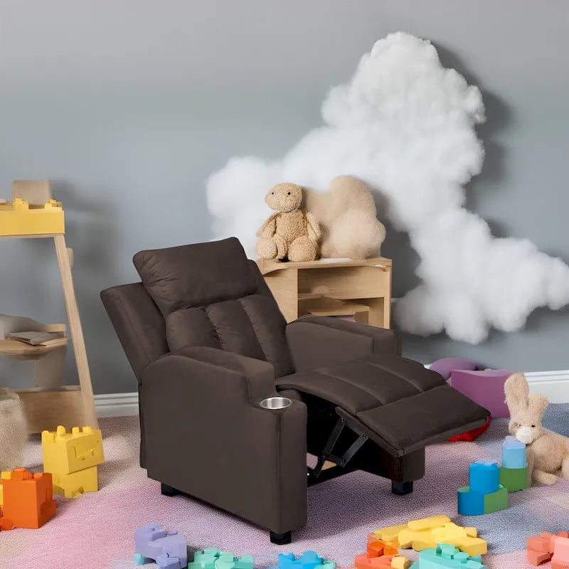 Magic Seats for Superheroes & Princesses, Super Deluxe Kids Recliner with Footrest, Headrest, 2 Cup Holders
