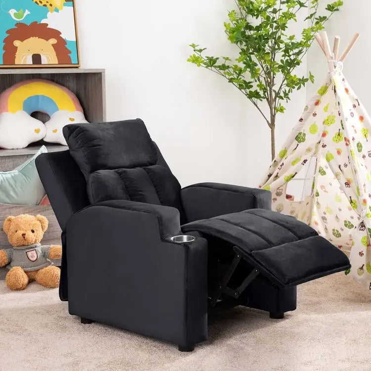 Magic Seats for Superheroes & Princesses, Super Deluxe Kids Recliner with Footrest, Headrest, 2 Cup Holders