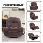 Clihome Adjustable Swivel Chenille Recliner with Phone Holder