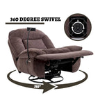 Clihome Adjustable Swivel Chenille Recliner with Phone Holder