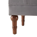 Velvet Bedroom Bench Pink/ Beige/ Blue/ Gray Upholstered Bench with Button-Tufted 60.2.
