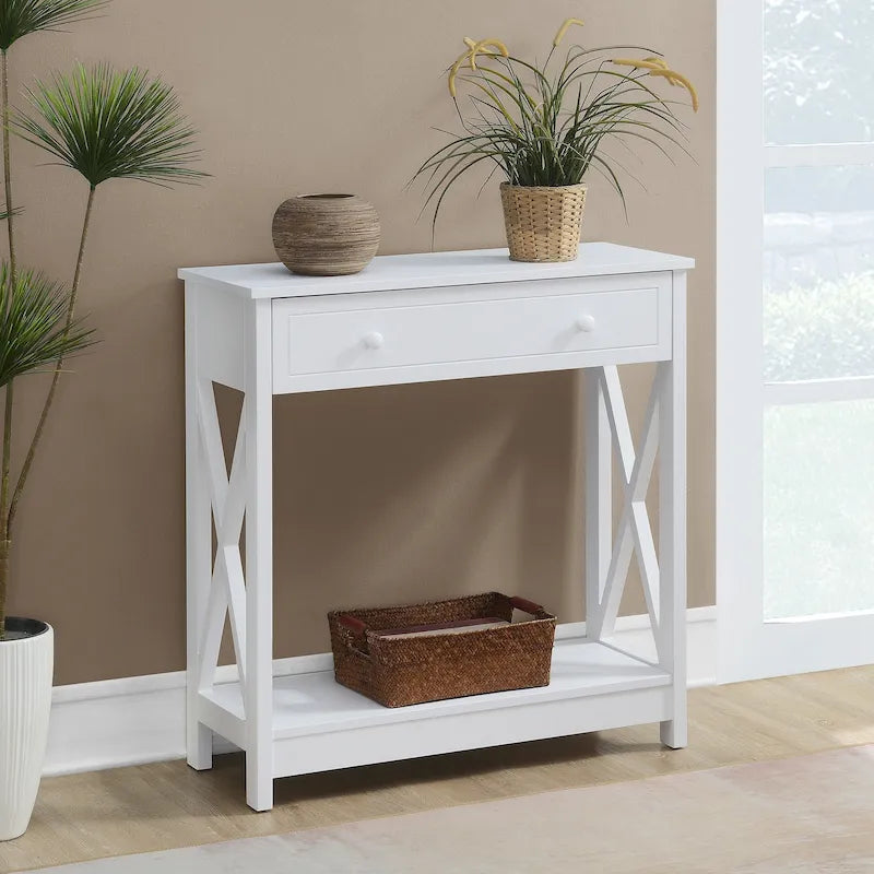 Convenience Concepts Oxford 1 Drawer Entryway Hall Table with Shelf