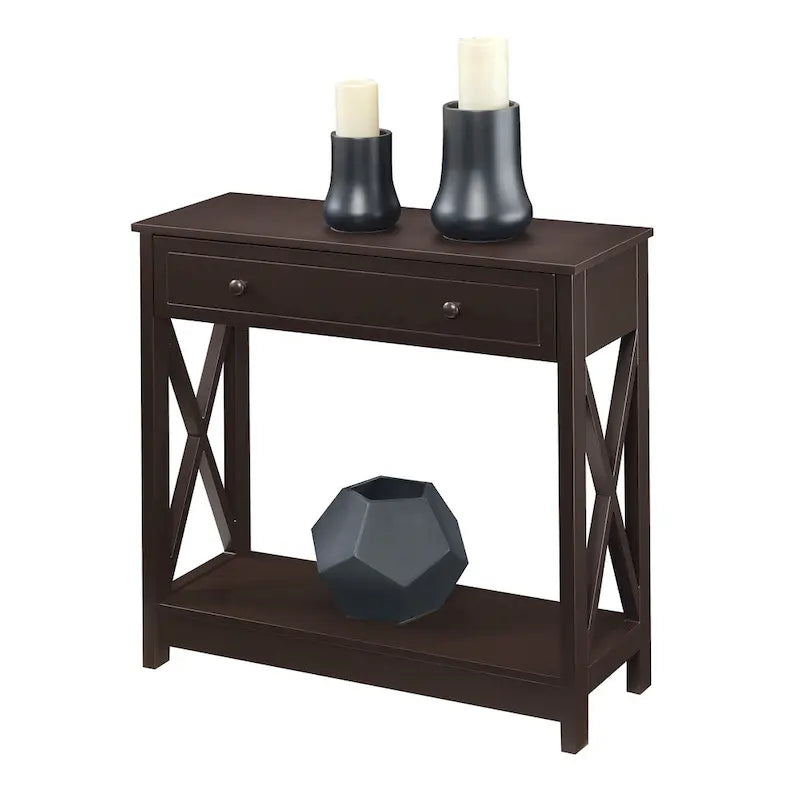 Convenience Concepts Oxford 1 Drawer Entryway Hall Table with Shelf