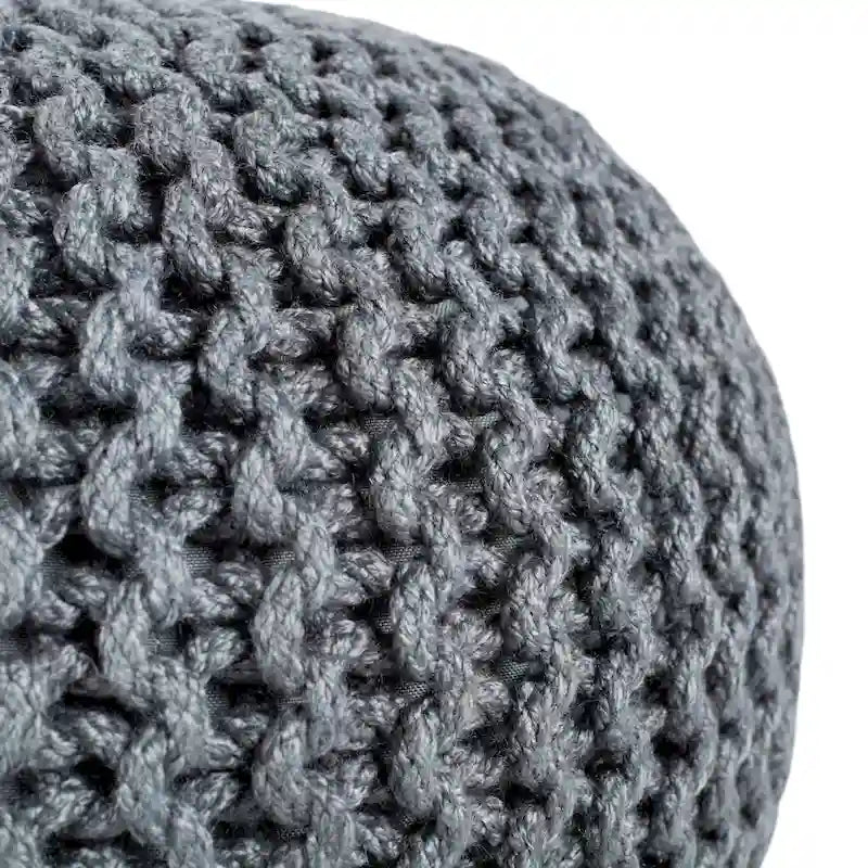 Asilah Indoor and Outdoor Round Pouf - 20X20X14