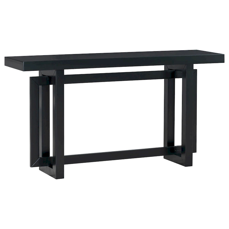 Console Table with Industrial-inspired Concrete Wood Top