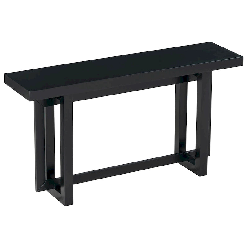 Console Table with Industrial-inspired Concrete Wood Top