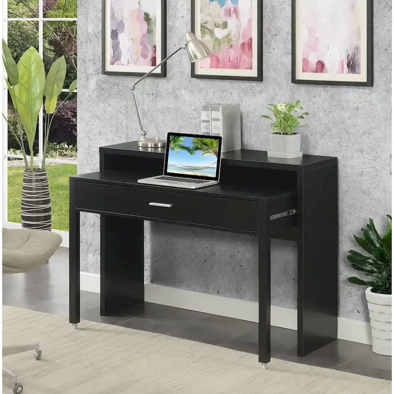 Newport JB Console/Sliding Desk with Drawer and Riser