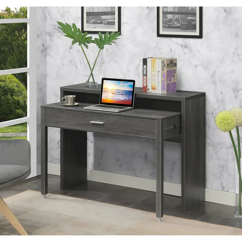 Newport JB Console/Sliding Desk with Drawer and Riser