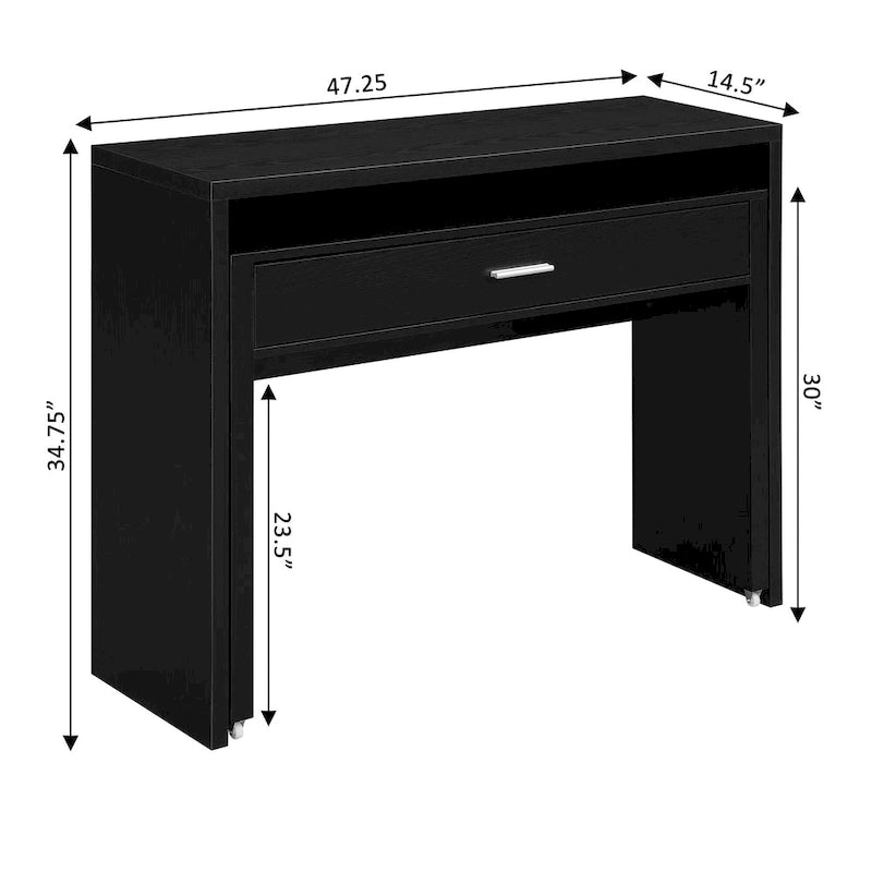 Newport JB Console/Sliding Desk with Drawer and Riser