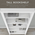 Somerset 72W Office Desk with Hutch and 5 Shelf Bookcase in Ash Gray