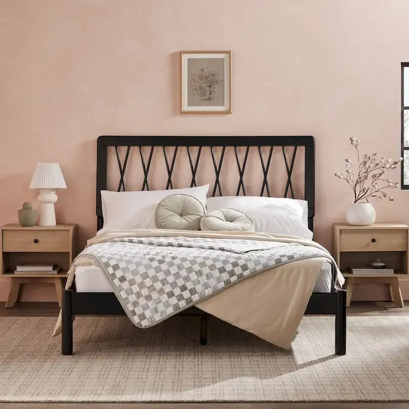  X Spindle Solid Wood Full Bed